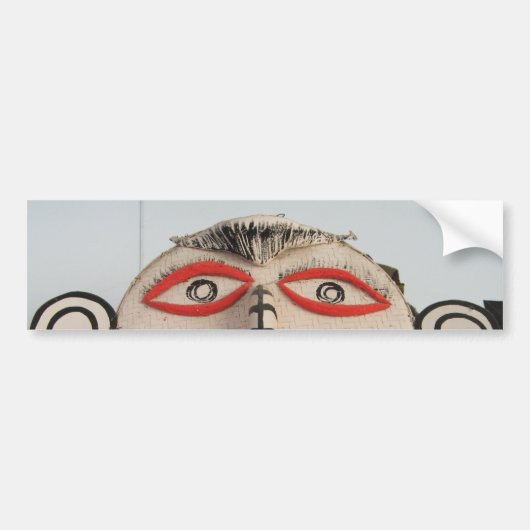 タイ幽霊顔ピタコンマスクフェスティバルローイ バンパーステッカー (正面)