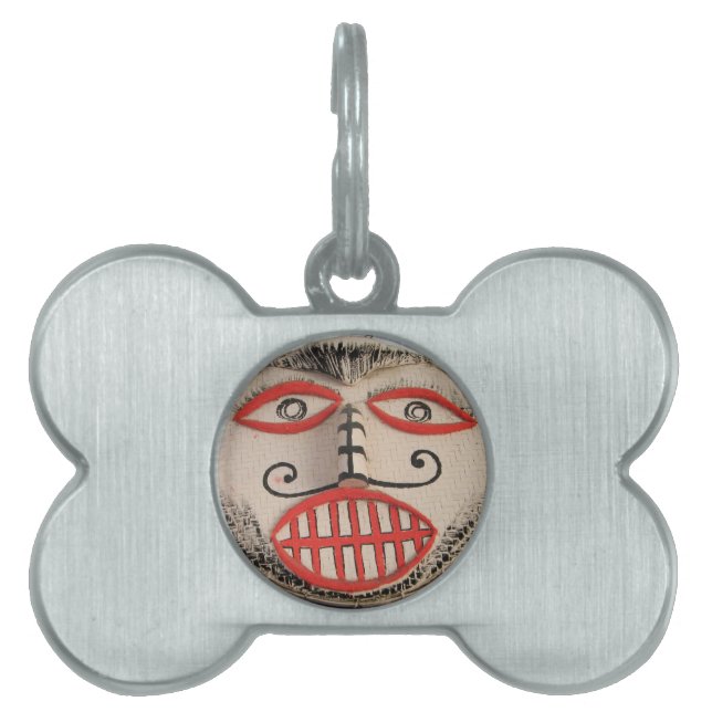 タイ幽霊顔ピタコンマスクフェスティバルローイ ペットネームタグ (正面)