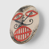 タイ幽霊顔ピタコンマスクフェスティバルローイ ラウンド壁時計 (傾斜)