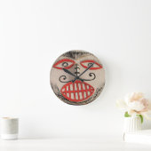 タイ幽霊顔ピタコンマスクフェスティバルローイ ラウンド壁時計 (ホーム)