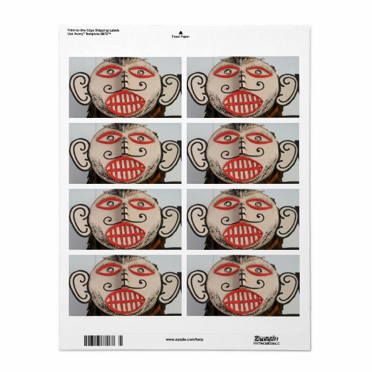 タイ幽霊顔ピタコンマスクフェスティバルローイ ラベル (フルシート)