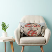 タイ幽霊顔ピタコンマスクフェスティバルローイ ランバークッション (椅子)