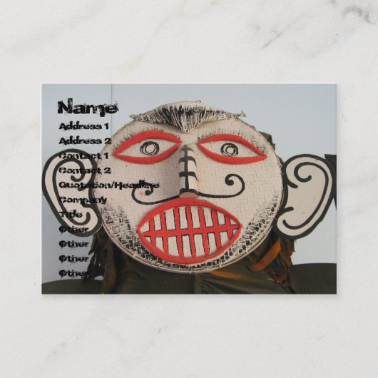 タイ幽霊顔ピタコンマスクフェスティバルローイ 名刺 (正面)