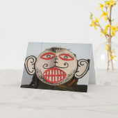 タイ幽霊顔ピタコンマスクフェスティバルローエ カード (黄色い花)