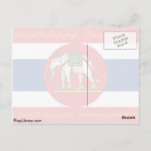 タイ戦争(第一次世界大戦)、タイ国旗 ポストカード (裏面)