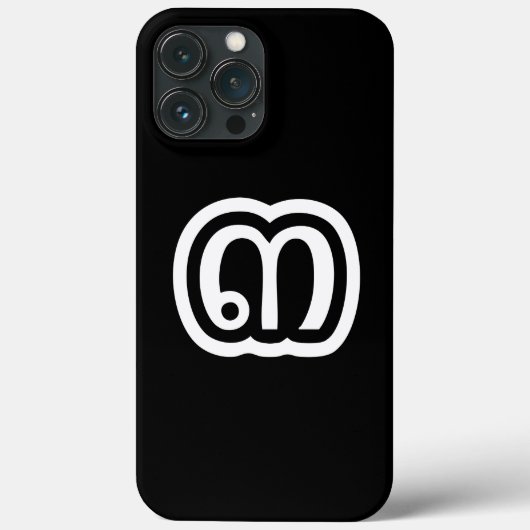 タイ数字の3 / 三 / ๓ (サム)タイ文字 Case-Mate iPhoneケース (裏面)