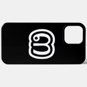 タイ数字の3 / 三 / ๓ (サム)タイ文字 Case-Mate iPhoneケース (裏面 (横))
