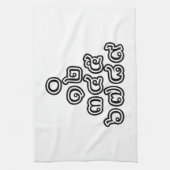 タイ数字ピラミッド♦タイ語文字♦ キッチンタオル (縦)