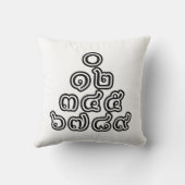 タイ数字ピラミッド♦タイ語文字♦ クッション (裏面)