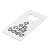 タイ数字ピラミッド♦タイ語文字♦ クレジットカード栓抜き (正面アングル)