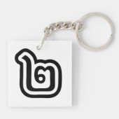 タイ数字2 / 2 / ๒ （歌）タイ語スクリプト キーホルダー (裏面)