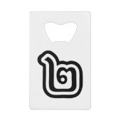 タイ数字2 / 2 / ๒ (歌)タイ語スクリプト クレジットカード栓抜き (正面)