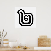 タイ数字2 / 2 / ๒ (歌)タイ語スクリプト ポスター (キッチン)