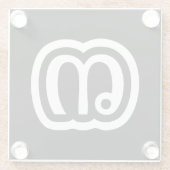 タイ数字3 / 3 / ๓ (Sam)タイ語スクリプト ガラスコースター (裏面)