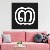 タイ数字3 / 3 / ๓ (Sam)タイ語スクリプト キャンバスプリント (インサイチュ (リビング))