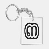 タイ数字3 / 3 / ๓ (Sam)タイ語スクリプト キーホルダー (正面左)