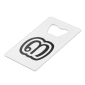 タイ数字3 / 3 / ๓ (Sam)タイ語スクリプト クレジットカード栓抜き (裏面アングル)