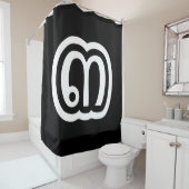 タイ数字3 / 3 / ๓ (Sam)タイ語スクリプト シャワーカーテン (インサイチュ)