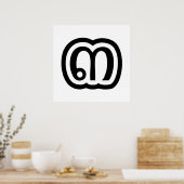 タイ数字3 / 3 / ๓ (Sam)タイ語スクリプト ポスター (キッチン)