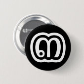 タイ数字3 / 3 / ๓ (Sam)タイ語スクリプト 缶バッジ (正面&裏面)