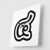 タイ数4/4/4 (See/Si)タイの原稿 スクエア壁時計 (傾斜)