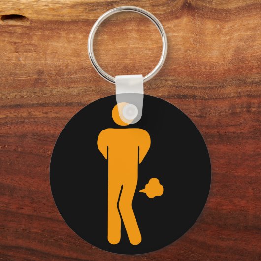 タイ料理のスパイシー⚠サインおもしろい：トイレ⚠ キーホルダー (正面)