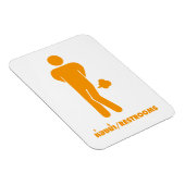 タイ料理のスパイシー⚠サインおもしろい:トイレ⚠ マグネット (右側)