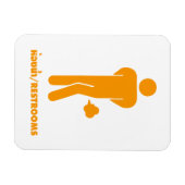 タイ料理のスパイシー⚠サインおもしろい:トイレ⚠ マグネット (横)