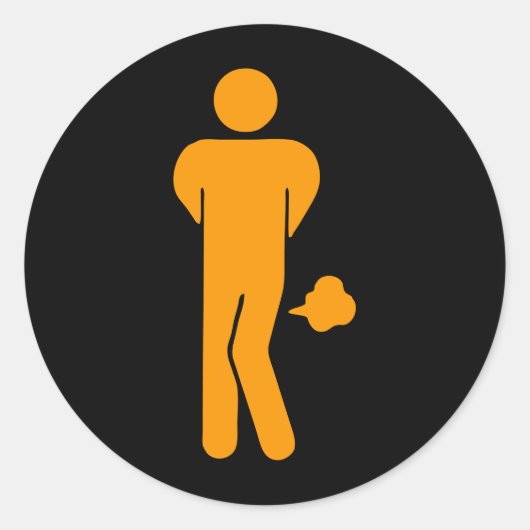 タイ料理のスパイシー⚠サインおもしろい:トイレ⚠ ラウンドシール (正面)