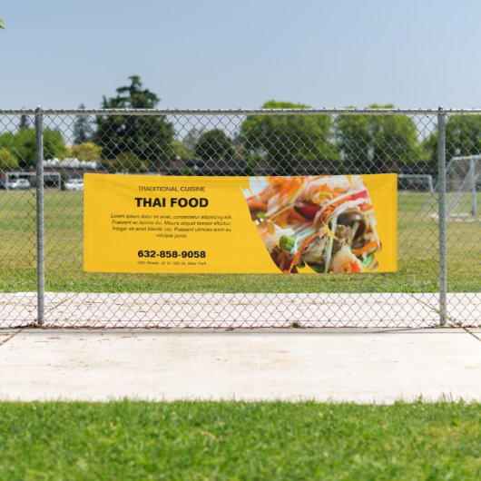 タイ料理カスタマイズ可能バナー 横断幕 (インサイチュ)