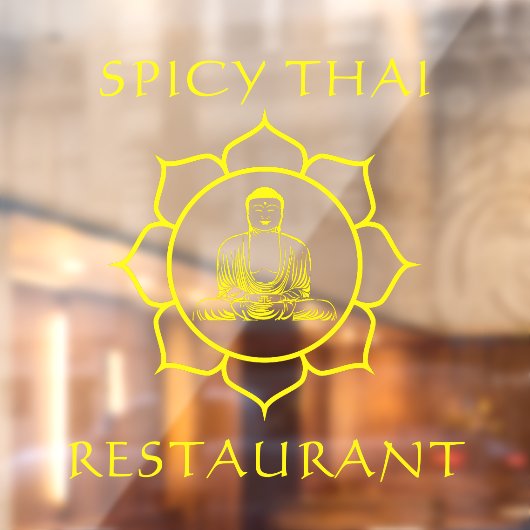 タイ料理店の仏様のカスタマイズ ウィンドウサイン (シート2)