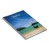 タイ旅行ビーチ写真と魚釣りボート ノートブック (右側)