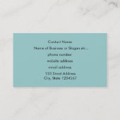 タイ旅行ビーチ写真と魚釣りボート 名刺 (裏面)