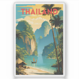 タイ旅行伝統的ポスター シール