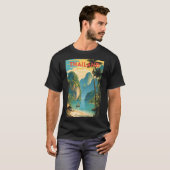 タイ旅行伝統的ポスター Tシャツ (正面フル)