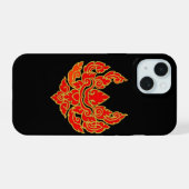タイ柄ネクタイ iPhone 15ケース (裏面横)