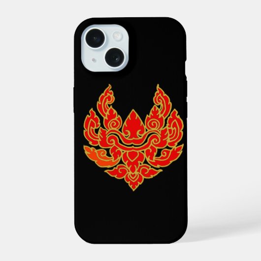 タイ柄ネクタイ iPhone 15ケース (裏面)