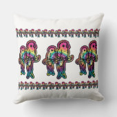 タイ染料ケツァル鳥 クッション (裏面)