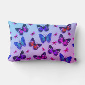 タイ染料バタフライプリントランバー装飾用クッション ランバークッション (裏面)