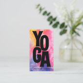 タイ染料水彩ヨガスタジオインストラクターモダン 名刺 (スタンド正面)