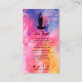 タイ染料水彩ヨガスタジオインストラクターモダン 名刺 (裏面)