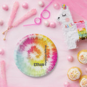 タイ染料誕生会紙プレート ペーパープレート (パーティー)