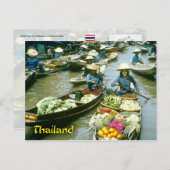 タイ浮揚市場 ポストカード (正面/裏面)