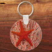 タイ海スターアカヒトデ キーホルダー (正面)