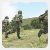 タイ海王室の兵隊はSを確保するために突進する スクエアシール (正面)