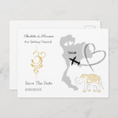 タイ熱帯結婚の目的地 案内ポストカード (正面/裏面)