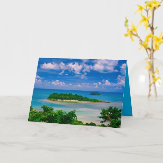 タイ熱帯諸島 カード (黄色い花)