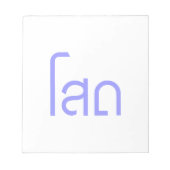 ☆タイ独身の語文字のSOHT ☆ ノートパッド (正面)