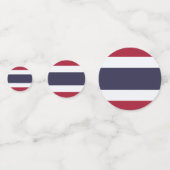 タイ王国の国旗のテーブルコンフェッティ コンフェッティ (正面)