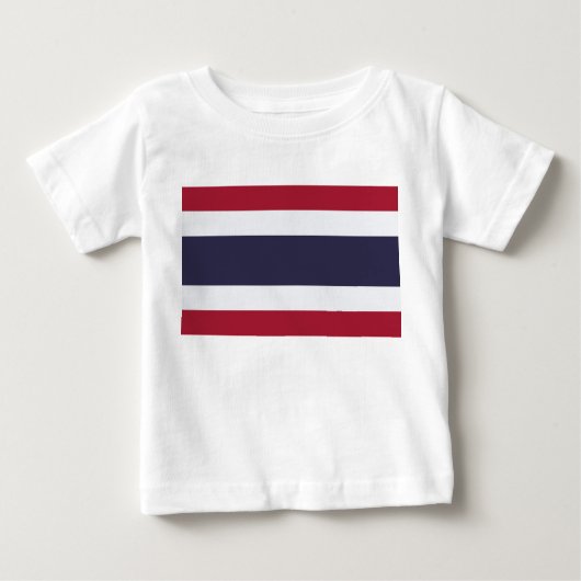 タイ王国の旗のベビーTシャツ ベビーTシャツ (正面)